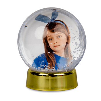 Photo water ball - snow with gold stand (set of 6 pcs)