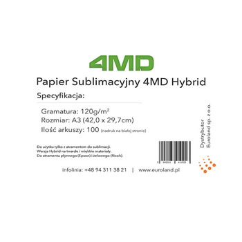 Sublimation Paper 4MD Hybrid A3 120g/m2