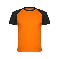 Orange short sleeve sports shirt - black XL