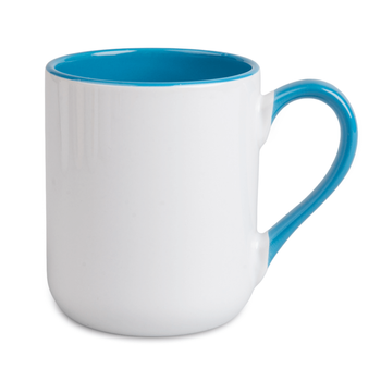 Coffee mug 330 ml Combo - handle and inside light blue carton 36 pcs.