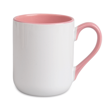 Coffee mug 330 ml Combo - handle and inside pink carton 36 pcs.
