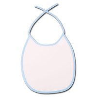 Baby bib - blue piping (set of 5pcs.)