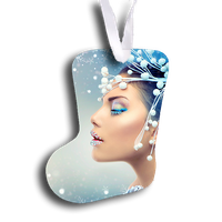 Aluminum decorative ornament Christmas Sock (4448)