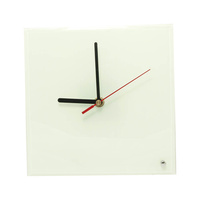 Glass clock - square glossy 20x20 cm
