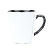 White Latte mug small - inner and ear black carton 36 pcs