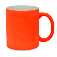 Neon mug rubberized surface - orange