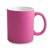 Neon mug rubberized surface - pink carton 36