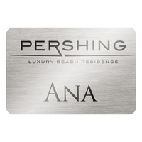 Name badge with round corners. (aluminum) metallic 5.08x7.62 (5950) UNISUB - without clasp