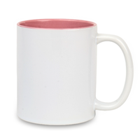White mug - pink inside