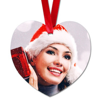 Unisub aluminum ornament decorative heart (4332)