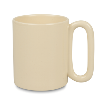 Mug light cream - oval handle