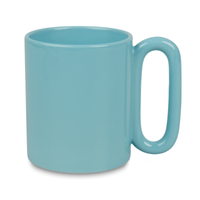Mug light color ear oval blue carton 36 pcs.
