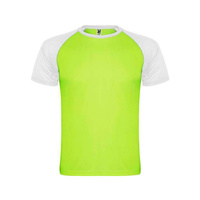 Green short sleeve sports shirt - white L