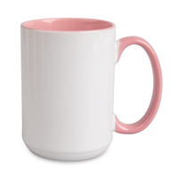 White mug 440 ml Combo - handle and inner pink carton 36 pcs.