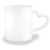 White mug - heart handle set of 360 pcs.