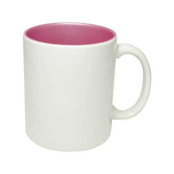 Mug white - glittery pink inside, carton 36 pcs.