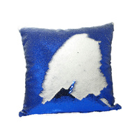 Sequin pillowcase - blue/white - sale !