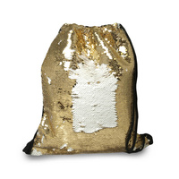 Backpack-bag with sequins - gold
