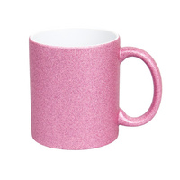 Pink glitter mug