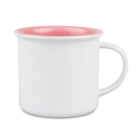 White mug 250 ml Camper pink inside carton 36 pcs.