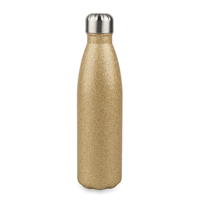 Steel Bowling Bottle 500ml gold glitter set of 5 pcs.
