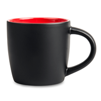 Boston mug for engraving matte black - red inside
