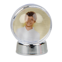 Photo water ball - snow with silver stand (set of 6 pcs)