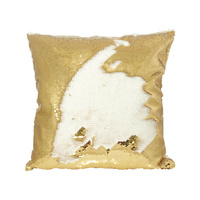 Sequin pillowcase - gold/white - sale !