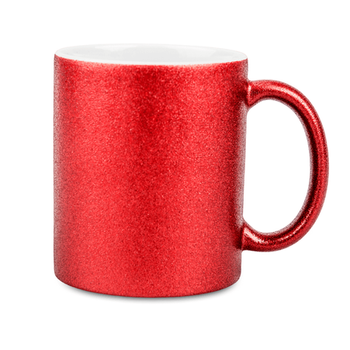 Glitter mug red carton 36 pcs.