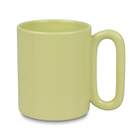 Mug light green - oval handle