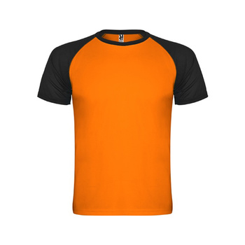 Orange short sleeve sports shirt - black M