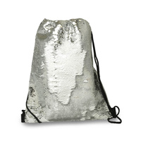 Backpack-bag with sequins - silver