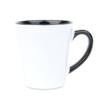 White Latte mug - inside and handle black