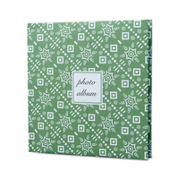 Sewn pocket album 10x15/200 photos - patterns green