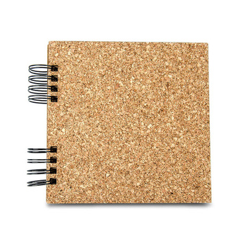 Spiral photo album large 20.2x20.2cm + decorative stickers words/triangles (4 pcs.)