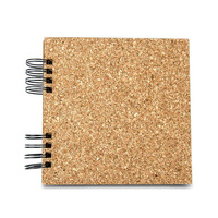 Spiral photo album large 20.2x20.2cm + decorative stickers words/triangles (4 pcs.)