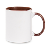 Combo white mug - handle and inside brown