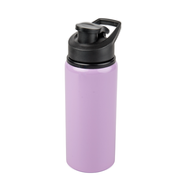 Aluminum 600 ml Active Flip Top bottle - purple