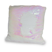 Sequined pillowcase - pearl pink/white