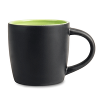 Boston mug for engraving matte black - light green inside