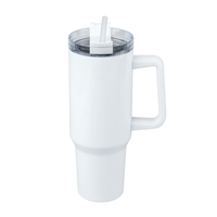 Travel 1200 ml steel mug - white