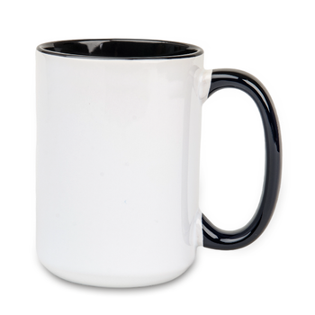 White mug 440 ml Combo - handle and inner black carton 36 pcs.