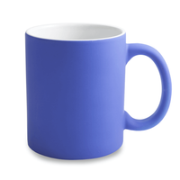 Neon mug rubberized surface - blue