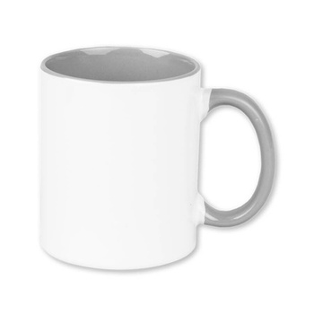 Combo white mug - gray inside and handle - half pallet 432 pcs.