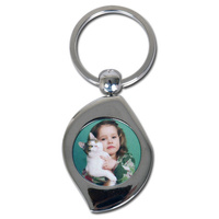 Metal key ring for sublimation - leaf