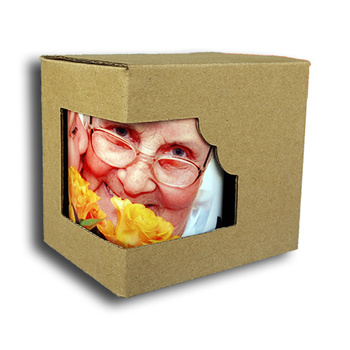 Cardboard packaging with window for 330ml cups - eco (set of 500pcs.)