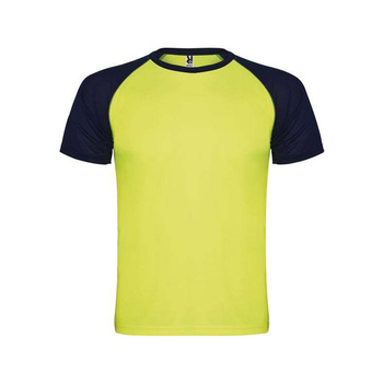 Short sleeve yellow sports shirt - navy blue M