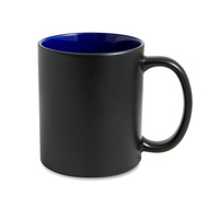 Magic mug matte black - inside navy blue