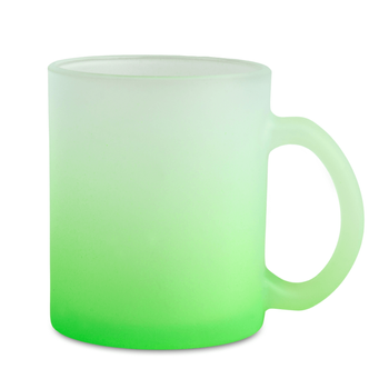 Glass mug frosted gradient light green