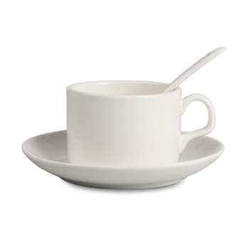 Cup with saucer and spoon (set of 6 pcs.) 150 ml